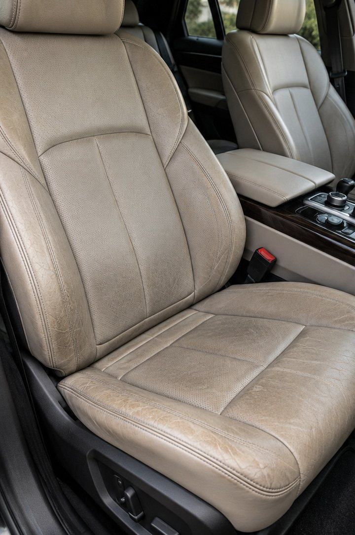 Before: leather treatment
