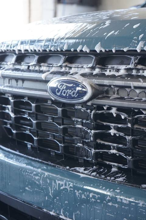 Foamed grille of a Ford Maverick