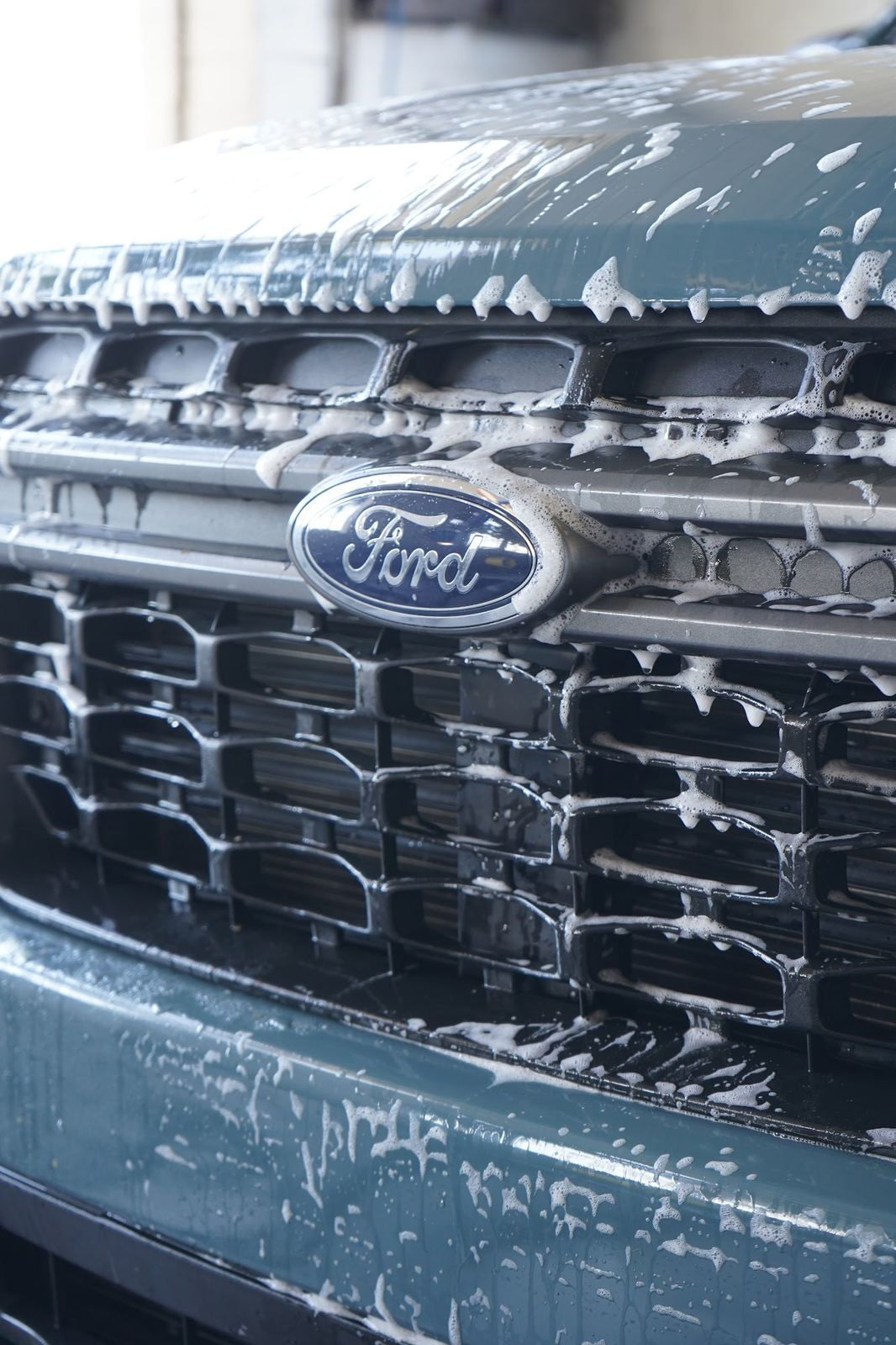 Foamed grille of a Ford Maverick