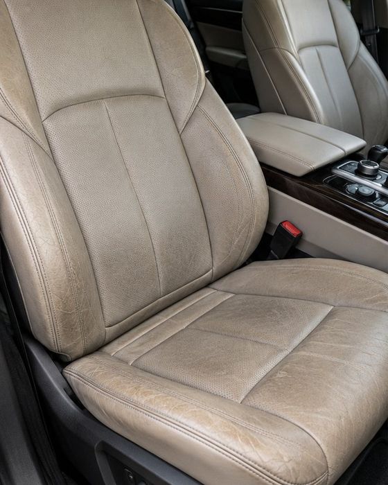 Leather treatment, before